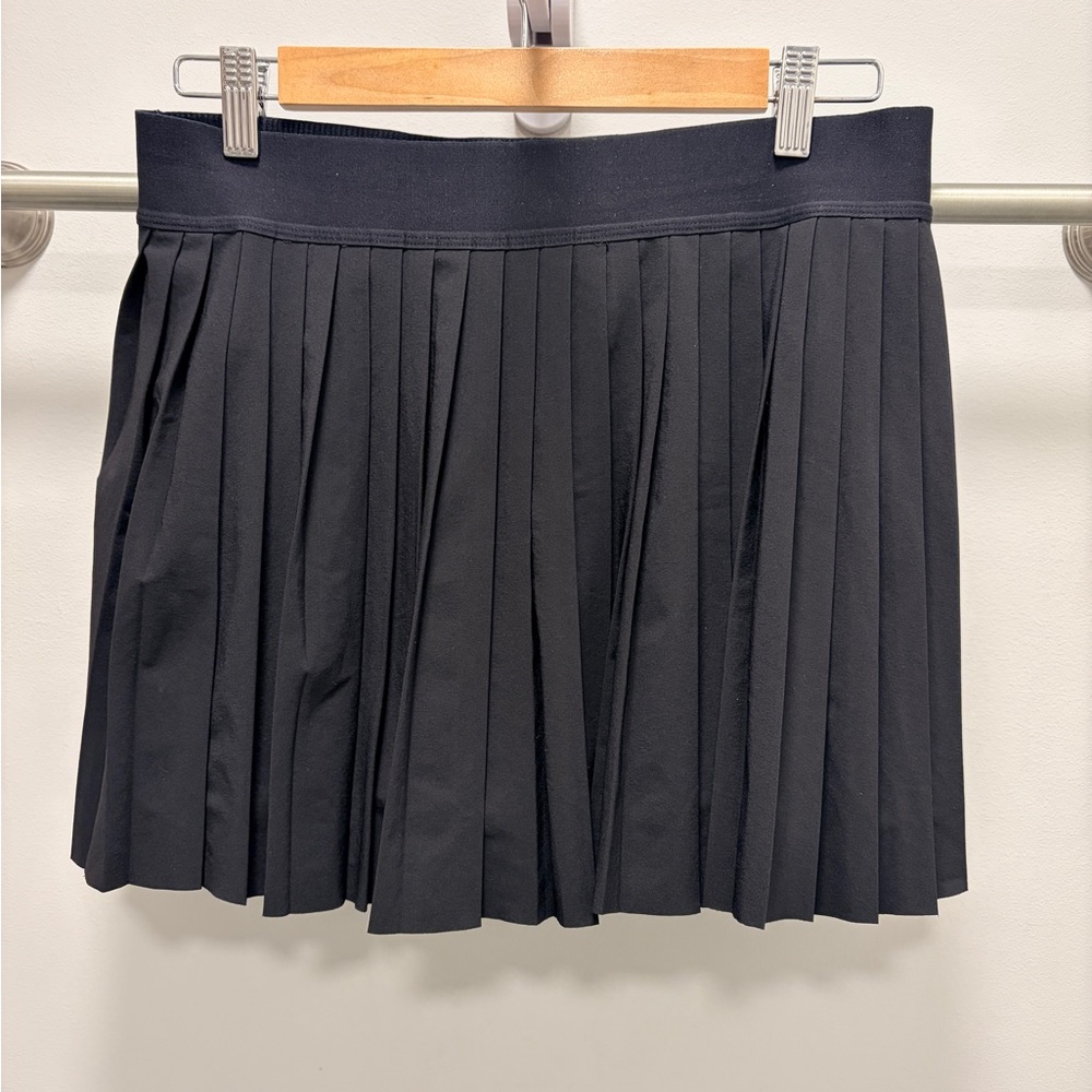 Athleta Black Match Point Pleated Tennis Skirt
